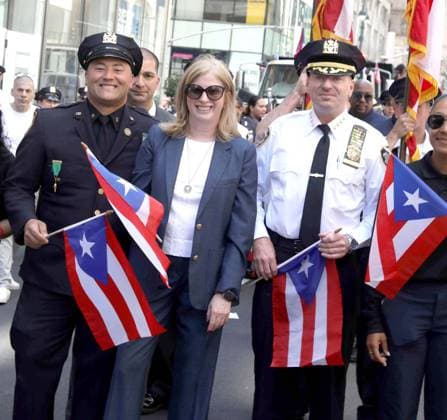 June 14, 2026, New York, New York, USA: New York City Police Commissioner JESSICA TISCH seen at the 69th Annual National Puerto Rican Parade held on 5th Avenue. New York USA  - ZUMAk03_ 20260614_zaf_k03_027 Copyright: xNancyxKaszermanx