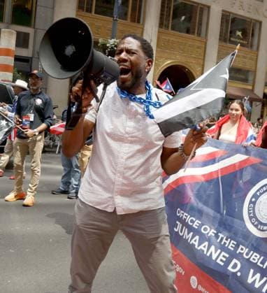 June 14, 2026, New York, New York, USA: New York City Public Advocate JUMAANE WILLIAMS seen at the 69th Annual National Puerto Rican Parade held on 5th Avenue. New York USA  - ZUMAk03_ 20260614_zaf_k03_056 Copyright: xNancyxKaszermanx