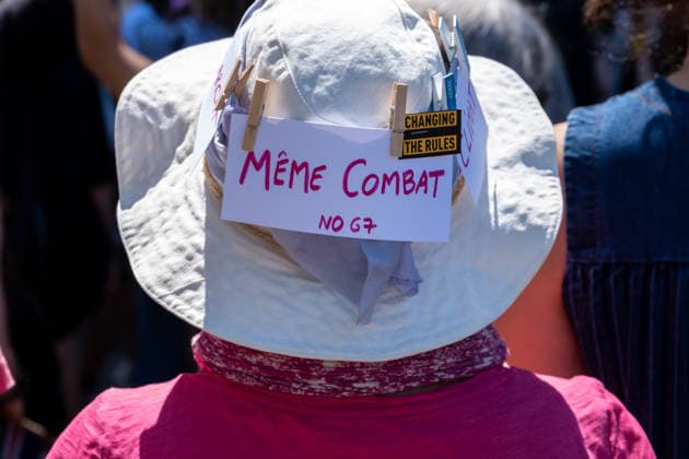 Reportage - G7 Summit Protests Geneve, Switzerland, 14 06 2026. during G7 Summit Protests, Reportage in Geneve, Switzerland, June 14 2026 Geneve City center Switzerland Copyright: xLeonardoxGaravagliax xLiveMediax LPN_2523586