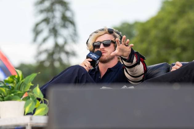 June 14, 2026, Washington, District Of Columbia, USA: The Impaulsive podcast, hosted by LOGAN PAUL and MIKE MAJLAK, records a live episode during the UFC Freedom 250 fan festival on the Ellipse, just south of the White House, in Washington DC. Guests NINA MARIE DANIELE and UFC Bantamweight Champion MERAB DVALISHVILI joined the show. Washington USA - ZUMAs365 20260614_znp_s365_014 Copyright: xJoeyxSussmanx