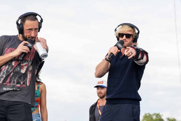 June 14, 2026, Washington, District Of Columbia, USA: The Impaulsive podcast, hosted by LOGAN PAUL and MIKE MAJLAK, records a live episode during the UFC Freedom 250 fan festival on the Ellipse, just south of the White House, in Washington DC. Guests NINA MARIE DANIELE and UFC Bantamweight Champion MERAB DVALISHVILI joined the show. Washington USA - ZUMAs365 20260614_znp_s365_063 Copyright: xJoeyxSussmanx