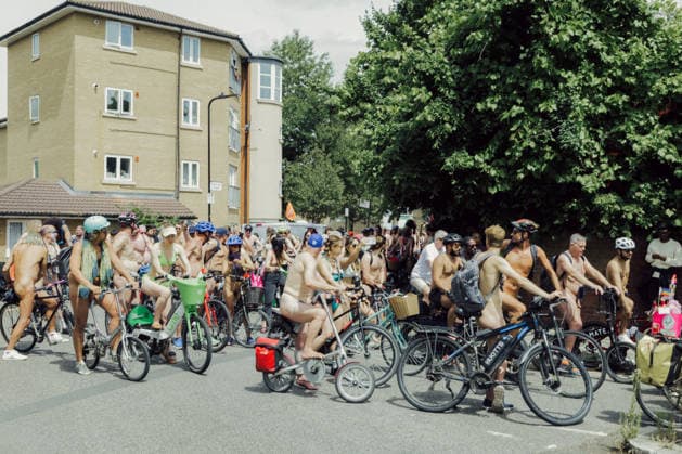 Participants take part in the World Naked Bike Ride in London, UK on 14 June 2026. Copyright: xx WorldNakedBikeRideLondon_London_RyoheyNakayama-26026