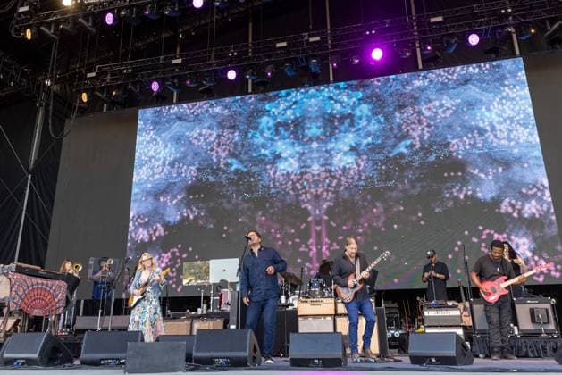 June 14, 2026, Manchester, Tennessee, U.S: SUSAN TEDESCHI, MIKE MATTISON and DEREK TRUCKS of Tedeschi Trucks Band during the Bonnaroo Music and Arts Festival in Manchester, Tennessee Manchester U.S  - ZUMAs135 20260614_zap_s135_005 Copyright: xDanielxDeSloverx