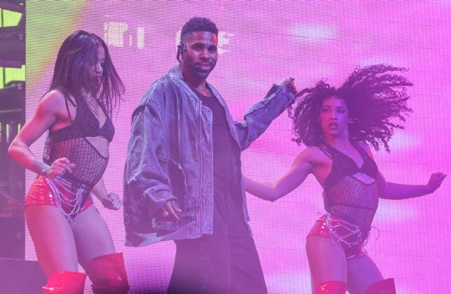 RUSSIA, MOSCOW - JUNE 14, 2026: US singer Jason Derulo performs at CSKA Arena. Artyom Geodakyan TASS  93843393