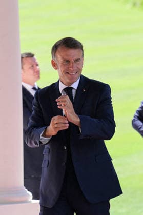 G7 Summit - French President Macron Arrives French President Emmanuel Macron arrives to the Hotel Royal ahead of the start of the G7 summit, in Evian, eastern France, on June 15, 2026. A G7 summit is set to take place June 15 to 17 in the French town of Evian-les-Bains near Switzerland and it will be attended by country leaders as well as the EU s foreign policy chief and ministers from Brazil, Canada, the United Arab Emirates and Turkey. Photo by Ammar Abd Rabbo ABACAPRESS.COM Evian France  Copyright: xAbdxRabboxAmmar ABACAx