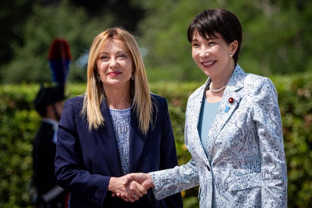Italian Prime Minister Giorgia Meloni receives the Prime Minister of Japan, Sanae Takaichi, at Villa Doria Pamphilj in Rome, Italy on 15 June 2026. Italian Prime Minister Giorgia Meloni receives the Prime Minister of Japan, Sanae Takaichi, at Villa Doria Pamphilj in Rome, Italy on 15 June 2026., Credit:Stefano Costantino TTL Stefano Costantino Avalon Italy, Rome  Copyright: xStefanoxCostantinoxTTLx xStefanoxCostantinox xAvalonx 1110317717