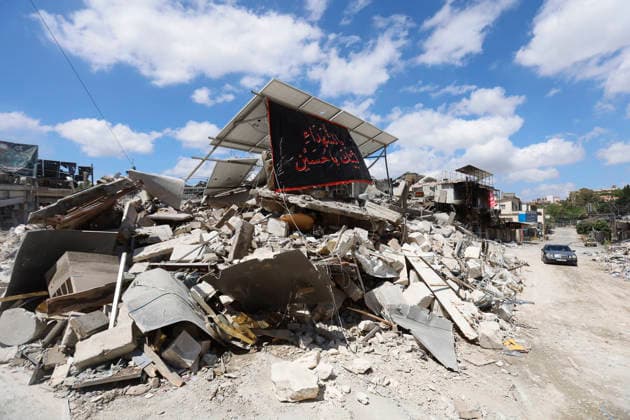 June 15, 2026, Nabatieh, South Lebanon, lebanon: Photos document the extensive destruction in the historic Saray district and old market of the city of Nabatieh in southern Lebanon, following a series of Israeli airstrikes that caused severe damage to buildings, shops, and infrastructure. The devastation remains visible across large sections of the city. The intensity of regional hostilities has significantly decreased following the announcement of a U.S.-Iran ceasefire agreement brokered by Pakistan, which includes a cessation of hostilities across multiple fronts, including Lebanon. Nabatieh lebanon  - ZUMAb339 20260615_znp_b339_006 Copyright: xAbdulxKaderxAlxBayx