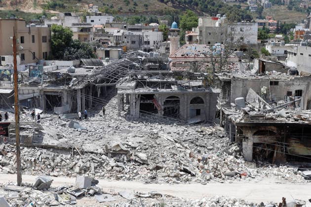 June 15, 2026, Nabatieh, South Lebanon, lebanon: Photos document the extensive destruction in the historic Saray district and old market of the city of Nabatieh in southern Lebanon, following a series of Israeli airstrikes that caused severe damage to buildings, shops, and infrastructure. The devastation remains visible across large sections of the city. The intensity of regional hostilities has significantly decreased following the announcement of a U.S.-Iran ceasefire agreement brokered by Pakistan, which includes a cessation of hostilities across multiple fronts, including Lebanon. Nabatieh lebanon  - ZUMAb339 20260615_znp_b339_011 Copyright: xAbdulxKaderxAlxBayx