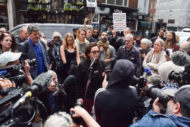 June 15, 2026, London, England, United Kingdom: A Palestine Action spokesperson reads a statement on behalf of the groupÃ¢â‚¬â ¢s co-founder Huda Ammori outside the Royal Courts of Justice as the ban on the activist group is ruled as lawful by the Court of Appeal. Judges have overturned a previous ruling that the ban on the group was wrong. London United Kingdom - ZUMAv130 20260615_zip_v130_005 Copyright: xVukxValcicx