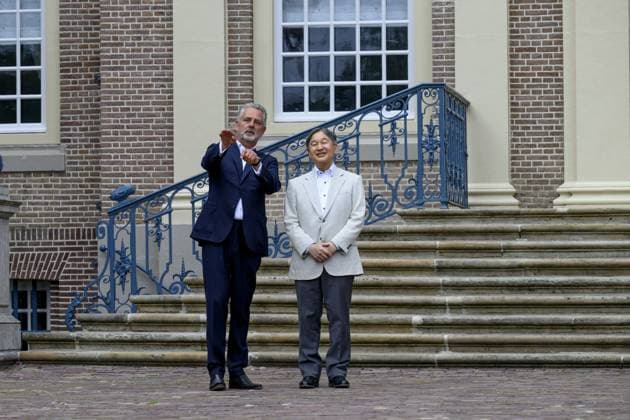 Apeldoorn, The Netherlands, 2026-06-15 15:14:35 APELDOORN, 15-06-2026, Het Loo Palace At the invitation of King Willem Alexander and Queen Maxima, Emperor Naruhito of Japan is paying a state visit to the Netherlands. Emperor Naruhito is accompanied by Empress Masako. The state visit is a confirmation of the close and historic relationship between Japan and the Netherlands. The countries share 426 years of bilateral relations. PHOTO: NLBeeld Patrick van Emst In the photo: Emperor Naruhito for a photo opportunity at Het Loo Palace Credit: NL Beeld Patrick van Emst  Copyright: xx x