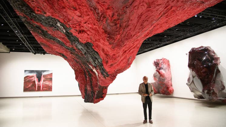 Anish Kapoor Photocall at Hayward Gallery, London, UK Artist Anish Kapoor with his work Mount Moriah at the Gate of the Ghetto as part of an exhibition by Anish Kapoor at Hayward Gallery, London, England, UK on Monday 15 June, 2026 which runs from Tue 16 June 2026 to Sun 18 October 2026., Credit:Justin Ng Avalon UK, England, London, Hayward Gallery  Copyright: xJustinxNgx xAvalonx 1110355460