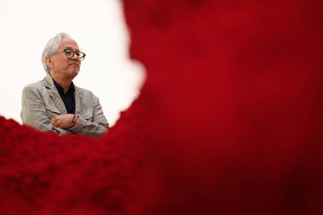 Anish Kapoor Photocall at Hayward Gallery, London, UK Artist Anish Kapoor with his work Ha Makom as part of an exhibition by Anish Kapoor at Hayward Gallery, London, England, UK on Monday 15 June, 2026 which runs from Tue 16 June 2026 to Sun 18 October 2026., Credit:Justin Ng Avalon UK, England, London, Hayward Gallery  Copyright: xJustinxNgx xAvalonx 1110355510