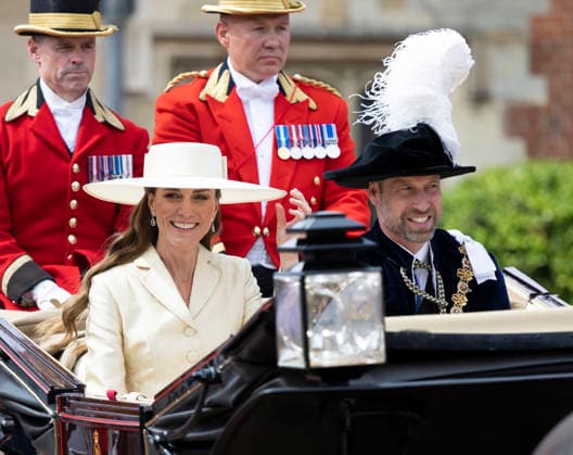. 15 06 2026. Windsor, United Kingdom. Prince William and Kate Middleton, the Prince and Princess of Wales, leaving the Garter Day service at Windsor Castle, United Kingdom.  xStephenxLockx xi-Imagesx IIM-26831-0028