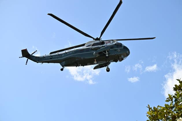 President Trump arrives in Evian, France to attend G7 Summit EVIAN-LES-BAINS, FRANCE - JUNE 15: US President Donald Trump s helicopter, Marine One, lands as he arrives for the G7 Leaders Summit at the Hotel Royal, Evian Resort, in Evian-les-Bains, France, on June 15, 2026. Mustafa Yalcin Anadolu Evian-les-Bains France. Editorial use only. Please get in touch for any other usage.  Copyright: x2026xAnadoluxMustafaxYalcinx