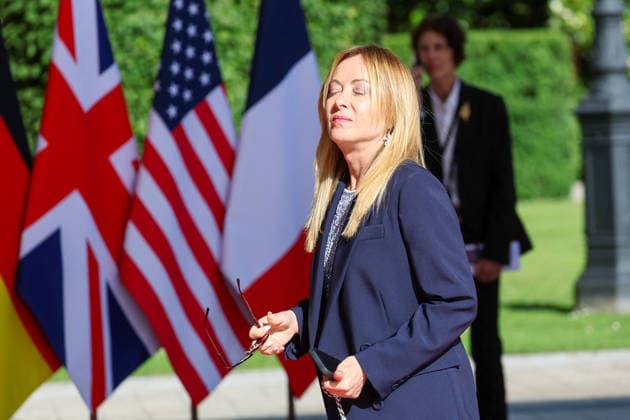 Italian Prime Minister Giorgia Meloni arrives at the Hotel Royal, Evian Resort, for the G7 Leaders’ Summit in Évian-les-Bains, France, on June 15, 2026 Dominique Jacovides Bestimage Italy’s Prime Minister, Giorgia Meloni, arrives for the G7 Leaders Summit at the Hotel Royal, Evian Resort in Evian-les-Bains, France, on June 15, 2026 Evian-les-Bains France,detected_source_language  Copyright: xDOMINIQUExJACOVIDESx xBESTIMAGExDOMINIQUExJACOVIDESx xBESTIMAGEx