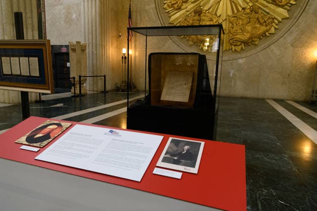 June 15, 2026, Dallas, Texas, USA: In celebration of the 250th anniversary of the United States, a rare, original copy of the Declaration of Independence will temporarily be on display at the Hall of State from June 15 to July 17, 2026 alongside other historic documents from the Dallas Historical SocietyÃ¢â‚¬â ¢s collection...Dallas is home to the Lost Copy of the United States Declaration of Independence, a rare original Dunlap broadside printed on the night of July 4, 1776. It is the only copy known to exist west of the Mississippi River...When the Continental Congress adopted the Declaration of Independence in Philadelphia, printer John Dunlap was commissioned to produce about 200 broadsides to be distributed across the colonies.  - ZUMAa183 20260615_znp_a183_002 Copyright: xAvixAdelmanx