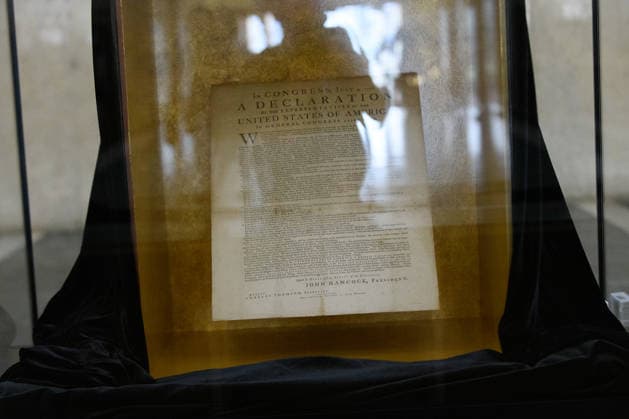 June 15, 2026, Dallas, Texas, USA: In celebration of the 250th anniversary of the United States, a rare, original copy of the Declaration of Independence will temporarily be on display at the Hall of State from June 15 to July 17, 2026 alongside other historic documents from the Dallas Historical SocietyÃ¢â‚¬â ¢s collection...Dallas is home to the Lost Copy of the United States Declaration of Independence, a rare original Dunlap broadside printed on the night of July 4, 1776. It is the only copy known to exist west of the Mississippi River...When the Continental Congress adopted the Declaration of Independence in Philadelphia, printer John Dunlap was commissioned to produce about 200 broadsides to be distributed across the colonies.  - ZUMAa183 20260615_znp_a183_008 Copyright: xAvixAdelmanx