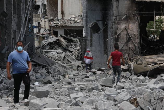 Lebanese residents return to the rubble of their homes in Nabatieh NABATIEH, LEBANON - JUNE 15: A view of the destruction as Lebanese residents return to their homes following the agreement reached between the U.S. and Iran in Nabatieh, Lebanon on June 15, 2026. Houssam Shbaro Anadolu Nabatieh Lebanon. Editorial use only. Please get in touch for any other usage.  Copyright: x2026xAnadoluxHoussamxShbarox