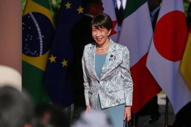 Évian-les-Bains, Frankreich, 15.06.2026: G7-Gipfel: Sanae Takaichi, Premierministerin von Japan *** Évian-les-Bains, France, June 15, 2026 G7 Summit Sanae Takaichi, Prime Minister of Japan,detected_source_language Copyright: xdtsxNachrichtenagenturx dts_123132