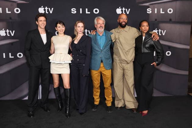 LOS ANGELES, CALIFORNIA - JUNE 15: Ashley Zukerman, Jessica Henwick, Rebecca Ferguson, Graham Yost, Common and Alexandria Riley at Apple TV+ s Silo Season 3 Photo Call at Four Seasons Hotel Los Angeles at Beverly Hills on June 15, 2026 in Los Angeles, California. Credit: USA - ZUMAa123 20260615_zaa_a123_065 Copyright: xAdMediax
