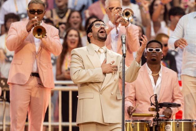 Bad Bunnys Final Concert at the Estadio Metropolitano in Madrid Singer Bad Bunny performs during his final concert at the Riyadh Air Metropolitano on June 15, 2026, in Madrid, Spain. The Puerto Rican artist has performed ten concerts in the capital between May 30 and June 15 as part of his ‘DeBÍ TiRAR MáS FOToS World Tour’ in Spain,detected_source_language  Copyright: xRicardoxRubiox 7600105