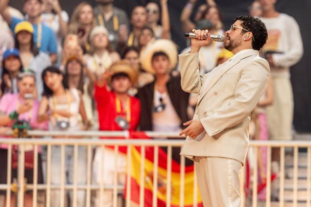 Bad Bunnys Final Concert at the Estadio Metropolitano in Madrid Singer Bad Bunny performs during his final concert at the Riyadh Air Metropolitano on June 15, 2026, in Madrid, Spain. The Puerto Rican artist has performed ten concerts in the capital between May 30 and June 15 as part of his ‘DeBÍ TiRAR MáS FOToS World Tour’ in Spain,detected_source_language  Copyright: xRicardoxRubiox 7600119