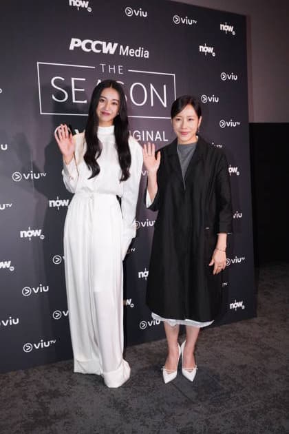 HONG KONG, CHINA - JUNE 15: Japanese model actress Mitsuki Kimura (also known as Koki) (L) and actress Karena Lam attend the premiere of Viu original series The Season on June 15, 2026 in Hong Kong, China.  Copyright: xVCGx 111648351075