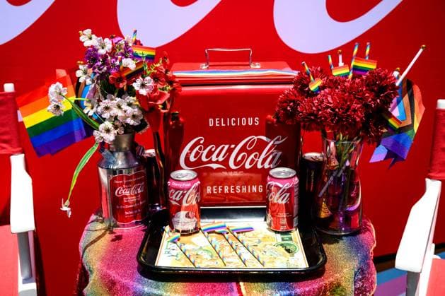June 14, 2026, Los Angeles, California, USA: LGBTQ+ Coca-Cola decor at the 56th Annual LA Pride Parade held in Hollywood. Los Angeles USA  - ZUMAl201 20260614_zep_l201_055 Copyright: xJacobxLewisx