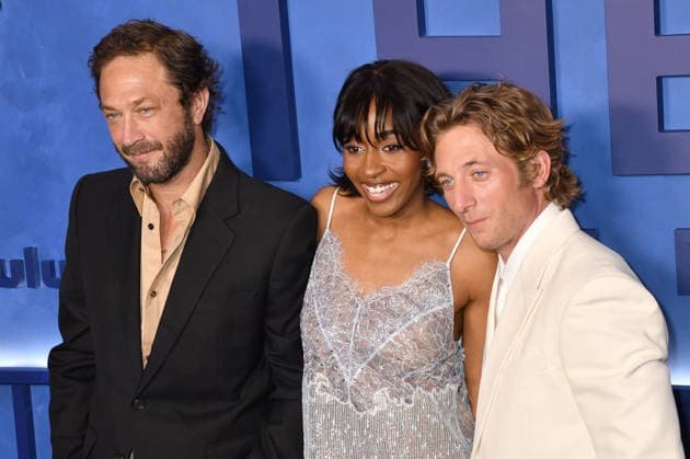 NEW YORK, NY - JUNE 15: Ebon Moss-Bachrach, Ayo Edebiri and Jeremy Allen White at FX s The Bear Final Family Meal Event at Nine Orchard on June 15, 2026 in New York City. Copyright: xmpi099 MediaPunchx