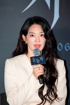 Shin Min-Ah, June 15, 2026 : Cast member Shin Min-Ah at a press conference for the new movie The Eyes in Seoul, South Korea. The Korean thriller film will hit local screens on June 24.  aflo_334569815