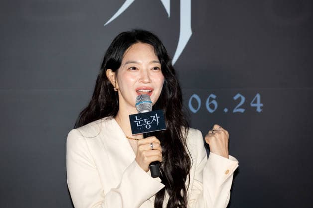 Shin Min-Ah, June 15, 2026 : Cast member Shin Min-Ah at a press conference for the new movie The Eyes in Seoul, South Korea. The Korean thriller film will hit local screens on June 24.  aflo_334569938