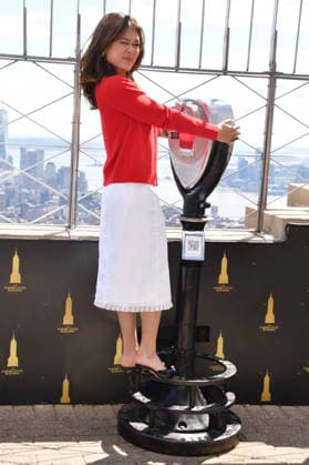 NEW YORK, NY- JUNE 15: Momona Tamada visits the Empire State Building ahead of the June 25th premiere of Avatar: The Last Airbender Season 2 on June 15, 2026 in New York City. Copyright: xmpi099 MediaPunchx