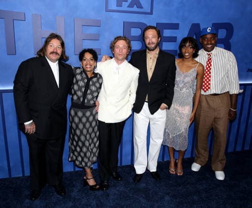 FX s The Bear Final Family Meal Event Matty Matheson, Liza Colon-Zayas, Jeremy Allen White, Ebon Moss-Bachrach, Ayo Edebiri and Lionel Boyce attending FX s The Bear Final Family Meal Event held at Nine Orchard on June 15, 2026 in New York City, NY New York City Nine Orchard NY USA Copyright: xStevenxBergman AFF-USA.COMx