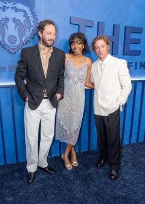 June 15, 2026, Bronx, New York, USA: Ebon Moss-Bachrach, Ayo Edebiri and Jeremy Allen White attend premiere of FX s The Bear Final Family Meal Event at Nine Orchard in New York, NY on June 15, 2026. Bronx USA - ZUMAr339 20260615_znp_r339_080 Copyright: xLevxRadinx