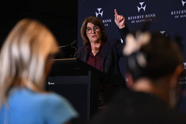RESERVE BANK RATES DECISION, RBA Governor Michele Bullock addresses the media during a Reserve Bank of Australia press conference, in Sydney, Tuesday, June 16, 2026. The Reserve Bank of Australia has left interest rates on hold following its monthly board meeting. ( NO ARCHIVING SYDNEY NEW SOUTH WALES AUSTRALIA  Copyright: xDEANxLEWINSx 20260616124274760344
