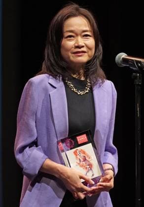 National Dance Awards in Britain Miyako Yoshida, artistic director of the National Ballet of Japan, speaks during an award ceremony in London on June 15, 2026, as the company wins the Stef Stefanou Award for Outstanding Company at the National Dance Awards presented by the Critics Circle in Britain.  A14AA0005619001P