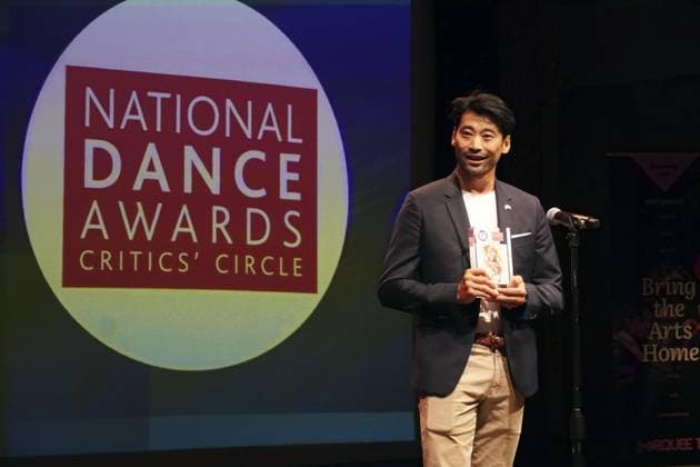National Dance Awards in Britain Japanese dancer Ryoichi Hirano, a principal of the Royal Ballet, speaks during an award ceremony in London on June 15, 2026, after winning the Outstanding Male Classical Performance at the National Dance Awards presented by the Critics Circle in Britain.  A14AA0005619002P
