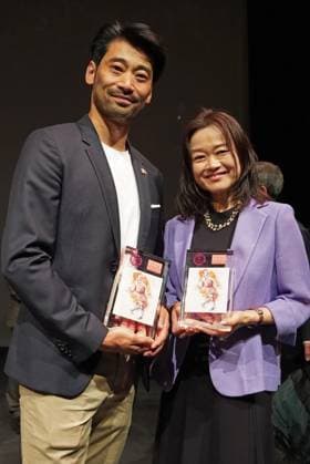 National Dance Awards in Britain Miyako Yoshida (R), artistic director of the National Ballet of Japan, and Japanese dancer Ryoichi Hirano, a principal of the Royal Ballet, pose for a photo in London on June 15, 2026, as the Japanese company wins the Stef Stefanou Award for Outstanding Company and Hirano wins the Outstanding Male Classical Performance at the National Dance Awards presented by the Critics Circle in Britain.  A14AA0005619003P
