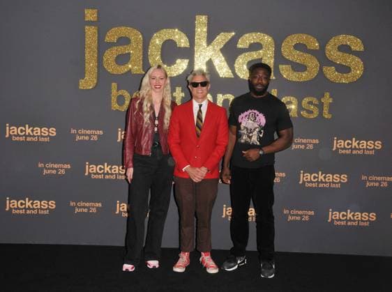Jackass: Best and Last UK Fan Screening, London Ellie Buckley and Johnny Knoxville and Ross Garshong at the Jackass: Best and Last UK Fan Screening, BFI Imax, Charlie Chaplin Walk, Waterloo, on Monday 15 June 2026 in London, England, UK. CAP CAN CAN London UK Great Britain Copyright: xCanxNguyen CapitalxPicturesx