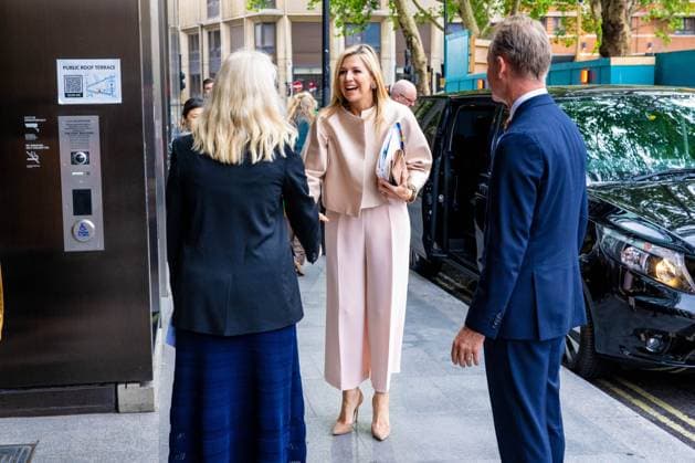 Londen, The Netherlands, 2026-06-16 08:57:19 LONDON, 16-06-2026, Queen Maxima at a roundtable discussion with financial service providers at Nationwide. The Queen is visiting London in her capacity as Special Advocate of the United Nations Secretary-General for Financial Health (UNSGSA). PHOTO: NLBeeld POOL Mischa Schoemaker Credit: NL Beeld Patrick van Emst  Copyright: xx x
