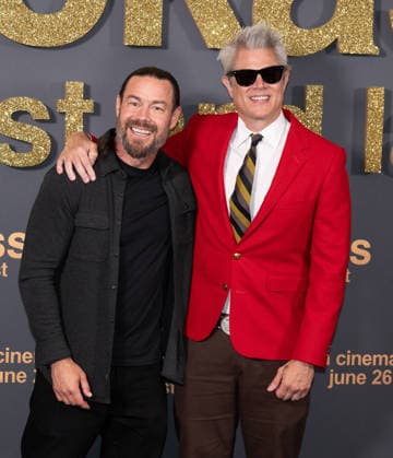 Chris Pontius and Johnny Knoxville attends Jackass: Best and Last UK Fan Screening at BFI IMAX in London, England. UK. Wednesday 3rd June 2026. Copyright: xJamesxWarrenx FP_Jackass_062