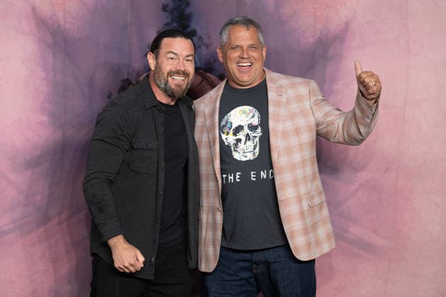 Chris Pontius and Jeff Tremaine attends Jackass: Best and Last UK Fan Screening at BFI IMAX in London, England. UK. Wednesday 3rd June 2026. Copyright: xJamesxWarrenx FP_Jackass_029