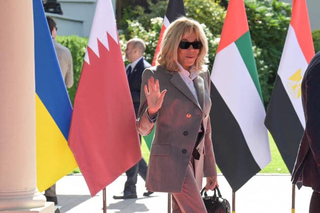 G7 Summit - Brigitte Macron Brigitte Macron leaves the Hotel Royal during the G7 summit, in Evian, eastern France, on June 16, 2026. A G7 summit is set to take place June 15 to 17 in the French town of Evian-les-Bains near Switzerland and it will be attended by country leaders as well as the EU s foreign policy chief and ministers from Brazil, Canada, the United Arab Emirates and Turkey. Photo by Ammar Abd Rabbo ABACAPRESS.COM Evian France  Copyright: xAbdxRabboxAmmar ABACAx