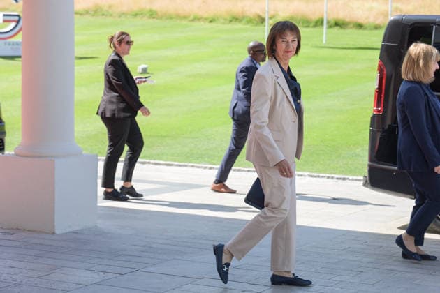 G7 Summit - Charlotte Merz Charlotte Merz leaves the Hotel Royal during the G7 summit, in Evian, eastern France, on June 16, 2026. A G7 summit is set to take place June 15 to 17 in the French town of Evian-les-Bains near Switzerland and it will be attended by country leaders as well as the EU s foreign policy chief and ministers from Brazil, Canada, the United Arab Emirates and Turkey. Photo by Ammar Abd Rabbo ABACAPRESS.COM Evian France  Copyright: xAbdxRabboxAmmar ABACAx