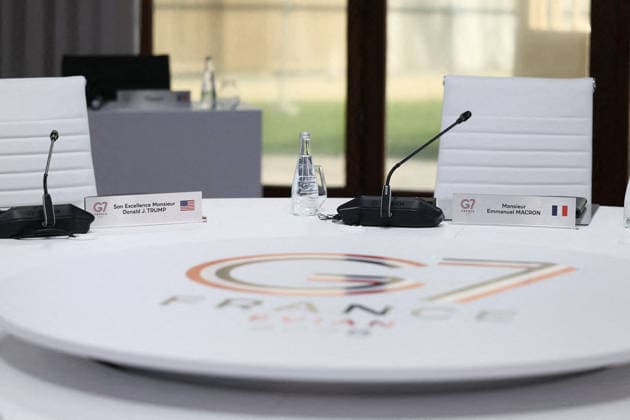 G7 Summit - Meeting With President Zelensky G7 leaders meet with the President of Ukraine during the G7 summit in Evian, France on June 16, 2026. Photo by Dominique Jacovides Bestimage ABACAPRESS.COM Evian France  Copyright: xJacovidesxDominique Pool ABACAx