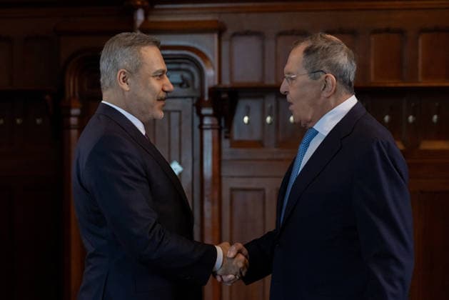 Turkish Foreign Minister Fidan in Moscow MOSCOW, RUSSIA - JUNE 16: Turkish Foreign Minister Hakan Fidan (L) meets with Russian Foreign Minister Sergey Lavrov (R) during his visit to Moscow, Russia, on June 16, 2026. Mustafa Hatipoglu Anadolu Moscow Russia. Editorial use only. Please get in touch for any other usage.  Copyright: x2026xAnadoluxMustafaxHatipoglux