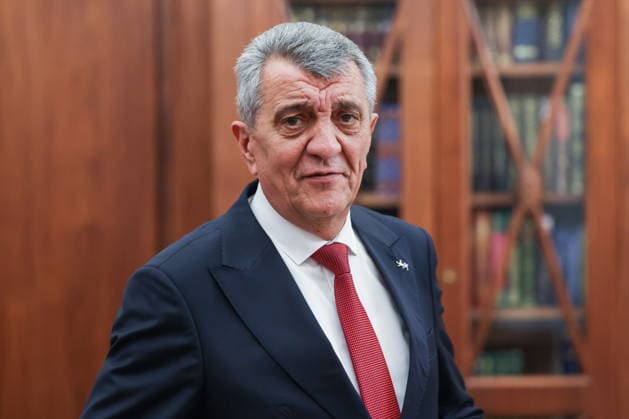 RUSSIA, MOSCOW - JUNE 16, 2026: Sergei Menyailo, head of Russia s Republic of North Ossetia-Alania, looks on during a meeting with Russia s President Vladimir Putin at Moscow s Kremlin. Vyacheslav Prokofyev Russian Presidential Press and Information Office TASS  93892735