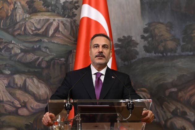 Turkish Foreign Minister Hakan Fidan in Russia MOSCOW, RUSSIA - JUNE 16: Turkish Foreign Minister Hakan Fidan holds a joint press meeting with Russian Foreign Minister Sergey Lavrov (not seen) in Moscow, Russia on June 16, 2026. Sefa Karacan Anadolu Moscow Russia. Editorial use only. Please get in touch for any other usage.  Copyright: x2026xAnadoluxSefaxKaracanx