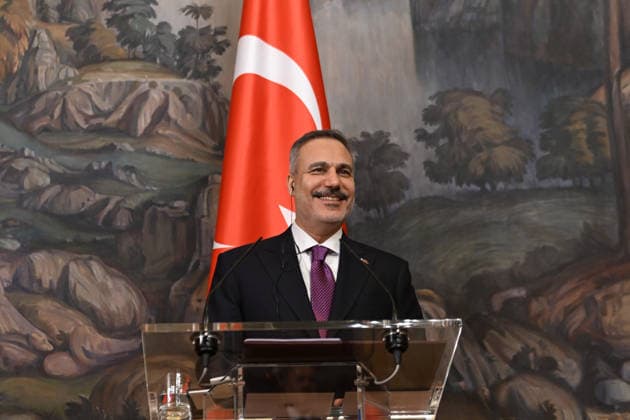Turkish Foreign Minister Hakan Fidan in Russia MOSCOW, RUSSIA - JUNE 16: Turkish Foreign Minister Hakan Fidan holds a joint press meeting with Russian Foreign Minister Sergey Lavrov (not seen) in Moscow, Russia on June 16, 2026. Sefa Karacan Anadolu Moscow Russia. Editorial use only. Please get in touch for any other usage.  Copyright: x2026xAnadoluxSefaxKaracanx