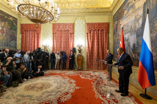 Hakan Fidan - Sergey Lavrov meeting in Moscow MOSCOW, RUSSIA - JUNE 16: Turkish Foreign Minister Hakan Fidan speaks during a joint press conference with Russian Foreign Minister Sergey Lavrov following their meeting in Moscow, Russia, on June 16, 2026. Mustafa Hatipoglu Anadolu Moscow Russia. Editorial use only. Please get in touch for any other usage.  Copyright: x2026xAnadoluxMustafaxHatipoglux